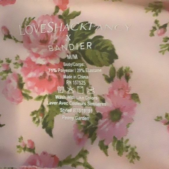 Loveshackfancy x Bandier peony garden floral SPORTS BRA - Picture 6 of 6